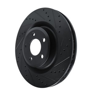 Ford Explorer Brake Rotor (1) - Front Right - R1 Concepts - Drilled & Slotted - Black - `20-`25 Ford Explorer Brake Rotor (1) - Front Right - R1 Concepts - Drilled & Slotted - Black - `20-`25